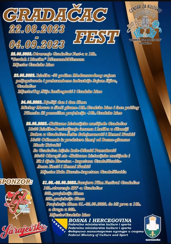 Od 22.8.2023. godine u Gradačcu se održava “Gradačac Fest”